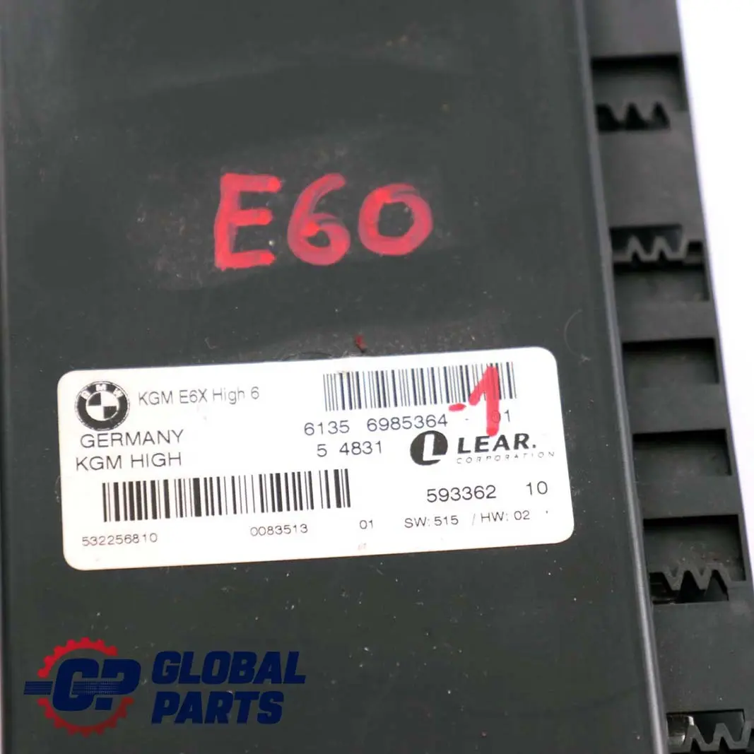 Body Gateway Module KGM HIGH LEAR 6135 to BMW 5 Series E60 with Part number 6985364 BMW 5 Series E60 Body Gateway Module KGM HIGH LEAR 6135 - SKU 6985364-1 - Part number 6985364