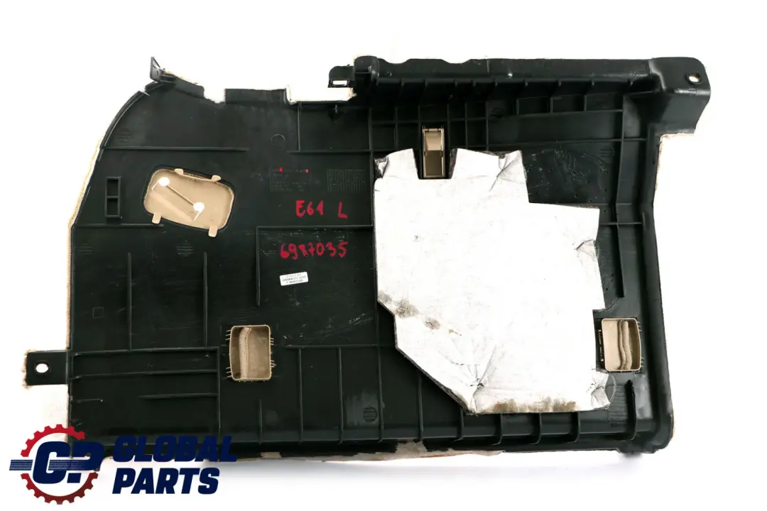 Panel Left N/S Trunk Boot Trim Piece Carpet Creambeige to BMW 5 Series E61 with Part number 6987035 BMW 5 Series E61 Panel Left N/S Trunk Boot Trim Piece Carpet Creambeige - SKU 6987035 - Part number 6987035