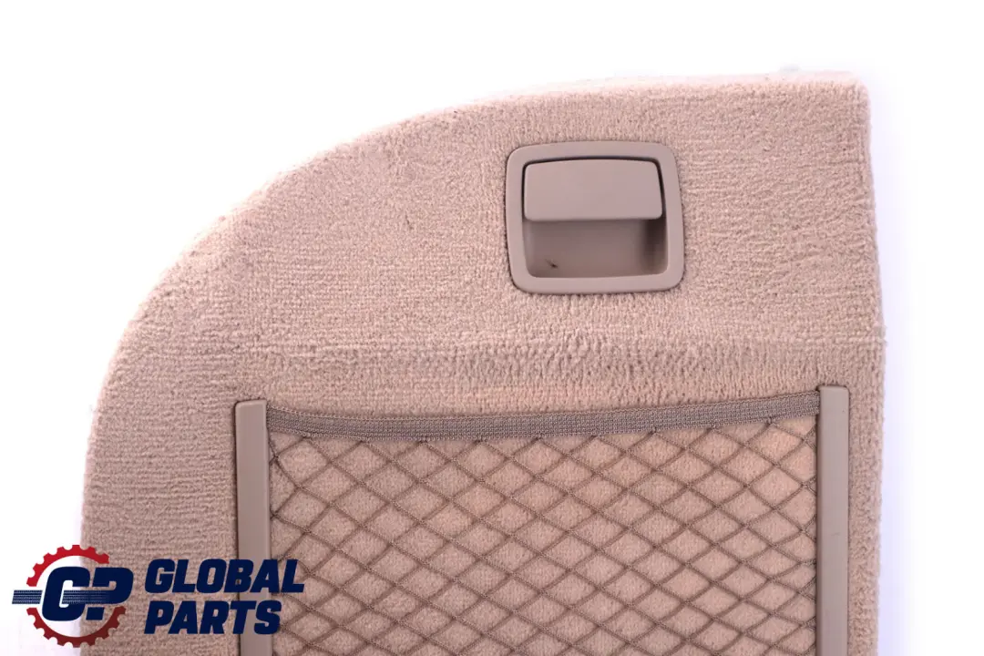 Left N/S Trunk Rear Carpet Flap Boot Creambeige to BMW 5 Series E61 with Part number 6987043 BMW 5 Series E61 Left N/S Trunk Rear Carpet Flap Boot Creambeige - SKU 6987043 - Part number 6987043