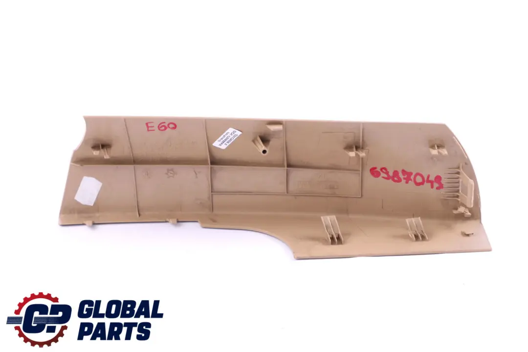BMW E61 LCI Cubierta Panel Moldura Riel Maletero Izquierdo Beige Crema - SKU 6987049 - Número de pieza 6987049