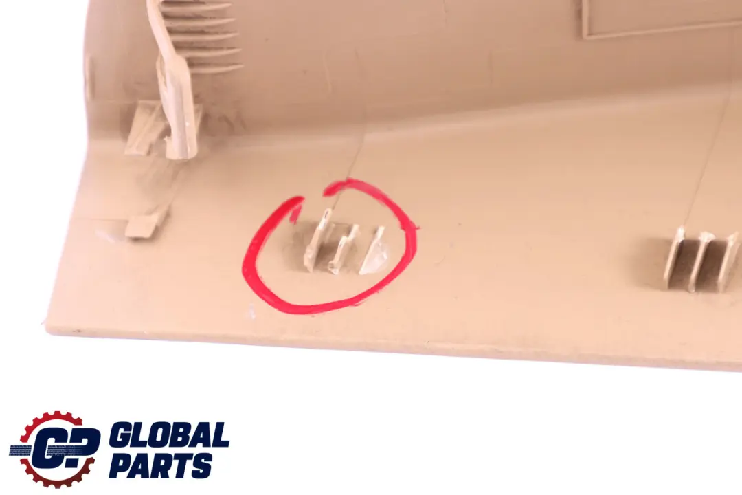 Trim Panel Railing In Trunk Boot Right Cremebeige to BMW 5 Series E61 LCI Cover with Part number 6987050 BMW 5 Series E61 LCI Cover Trim Panel Railing In Trunk Boot Right Cremebeige - SKU 6987050 - Part number 6987050