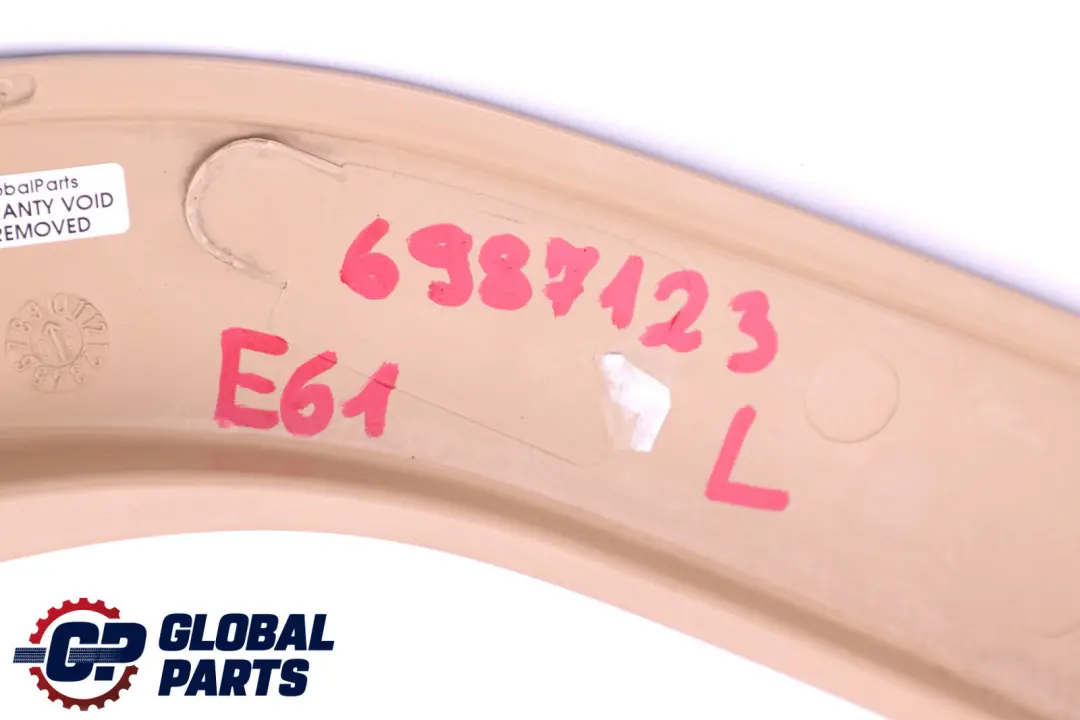Trim Panel Column Cover Rear Left N/S Cremebeige 7049903 to BMW 5 Series E61 with Part number 6987123 BMW 5 Series E61 Trim Panel Column Cover Rear Left N/S Cremebeige 7049903 - SKU 6987123 - Part number 6987123