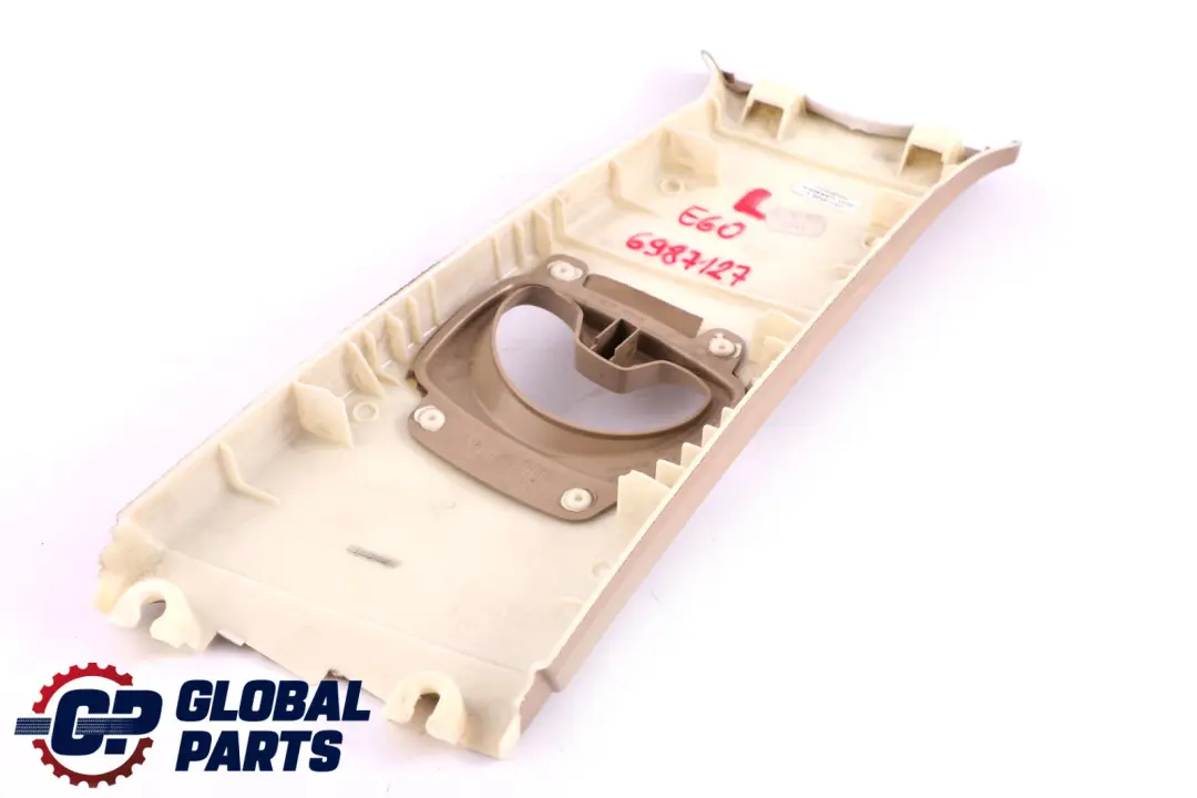 Top B-Column Trim Cover Panel Creme Beige Left N/S to BMW 5 Series E60 E61 LCI with Part number 6987127 BMW 5 Series E60 E61 LCI Top B-Column Trim Cover Panel Creme Beige Left N/S - SKU 6987127 - Part number 6987127
