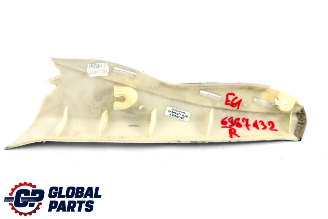 Trim Panel C-Column Front Right O/S Creme Beige 7049902 to BMW 5 SERIES E61 LCI with Part number 6987132 BMW 5 SERIES E61 LCI Trim Panel C-Column Front Right O/S Creme Beige 7049902 - SKU 6987132 - Part number 6987132