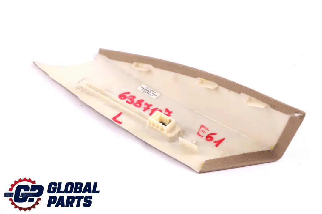 Trim Panel C-Column Rear Left N/S Creme Beige 7061343 to BMW 5 SERIES E61 LCI with Part number 6987137 BMW 5 SERIES E61 LCI Trim Panel C-Column Rear Left N/S Creme Beige 7061343 - SKU 6987137 - Part number 6987137