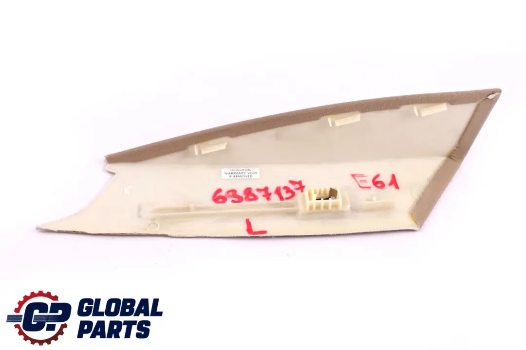 Trim Panel C-Column Rear Left N/S Creme Beige 7061343 to BMW 5 SERIES E61 LCI with Part number 6987137 BMW 5 SERIES E61 LCI Trim Panel C-Column Rear Left N/S Creme Beige 7061343 - SKU 6987137 - Part number 6987137