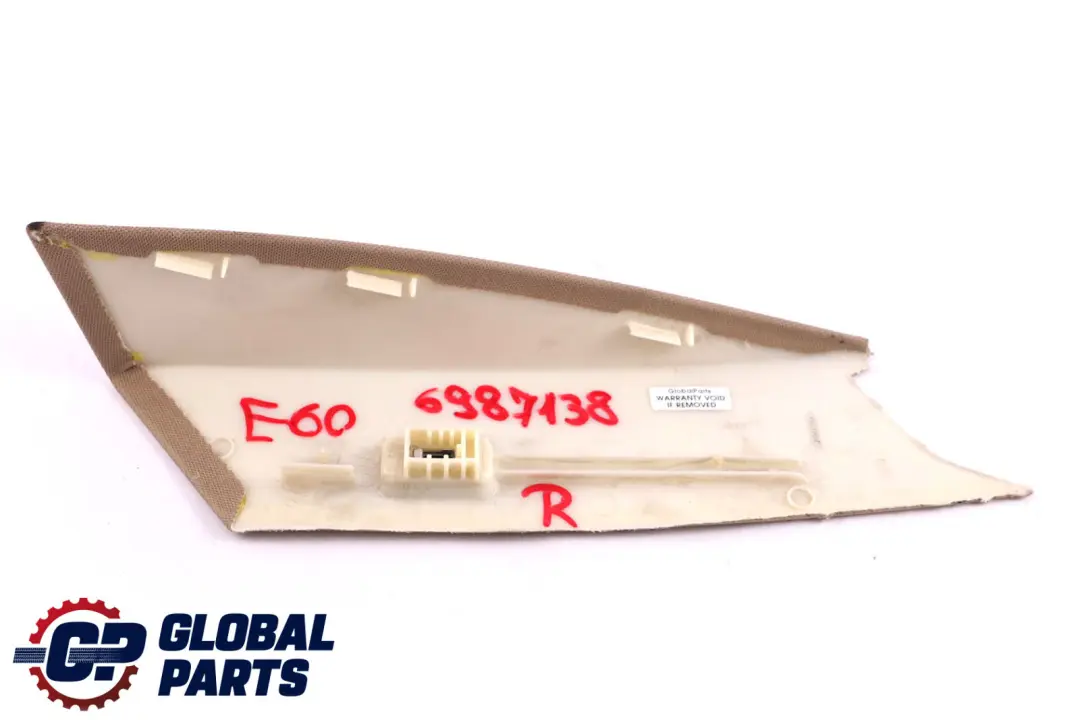 Reihe E61 LCI Verkleidung C-Säule hinten rechts CREAMBEIGE 7061344 für BMW 5 mit Teilenummer 6987138 BMW 5 Reihe E61 LCI Verkleidung C-Säule hinten rechts CREAMBEIGE 7061344 - SKU 6987138 - Teilenummer 6987138