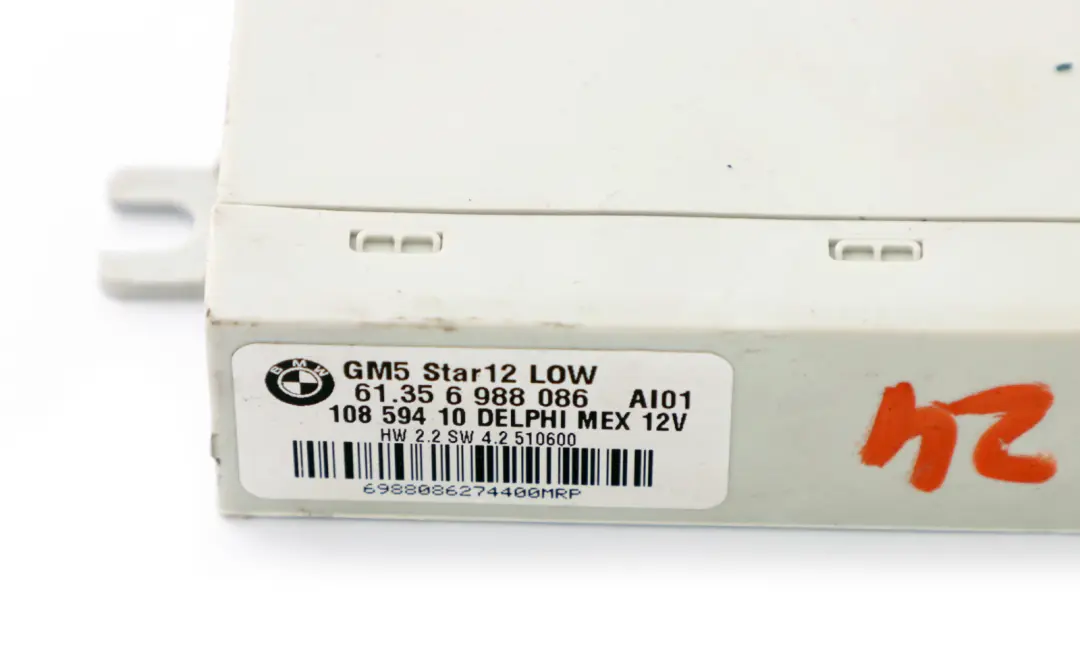 Modulo Unità Controllo Corpo GM5 Star12 LOW Delphi per BMW Z4 E85 E86 con numero di parte 6919275 BMW Z4 E85 E86 Modulo Unità Controllo Corpo GM5 Star12 LOW Delphi - SKU 6988086 - Numero di parte 6919275
