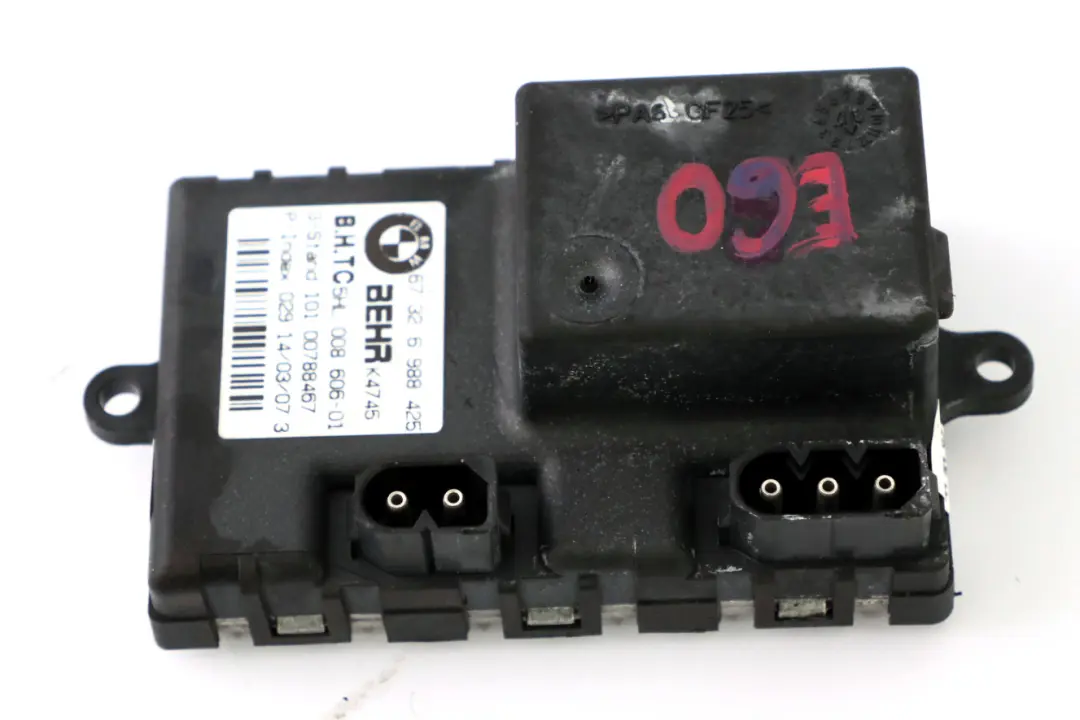 BMW E60 E61 E63 E63N E64 E64N Regulador del soplador Unidad De control Resistor - SKU 6988425 - Número de pieza 6948422