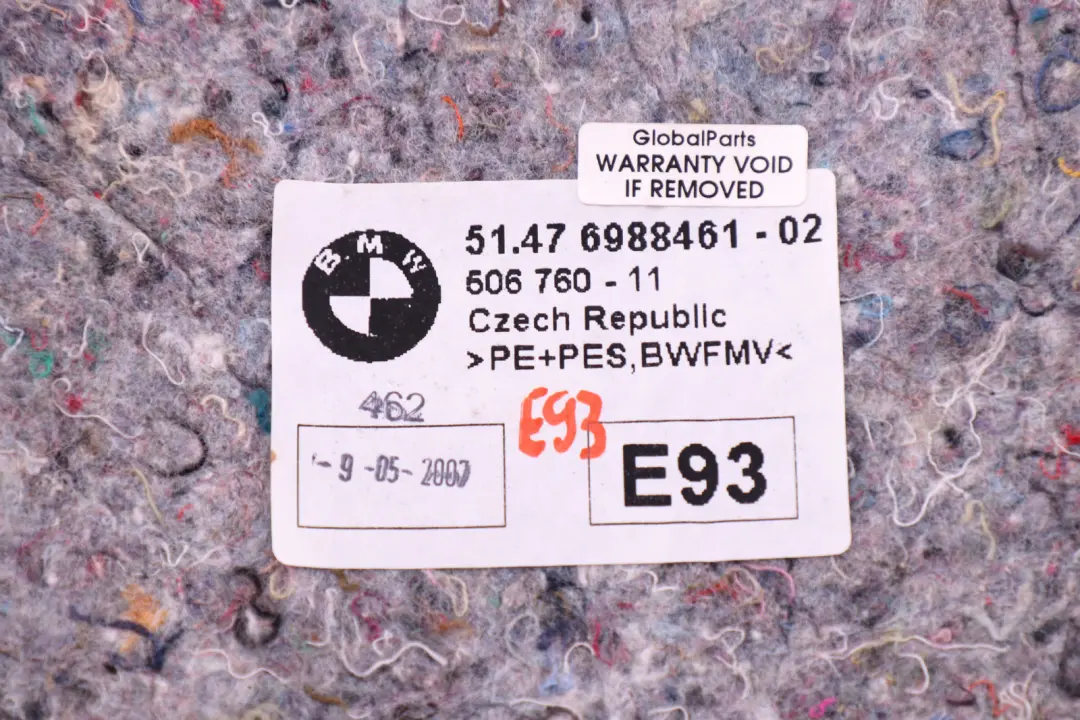 Paraurti Posteriore Elemento Deformazione Ammortizzatore per BMW E93 LCI con numero di parte 6988461 BMW E93 LCI Paraurti Posteriore Elemento Deformazione Ammortizzatore - SKU 6988461 - Numero di parte 6988461