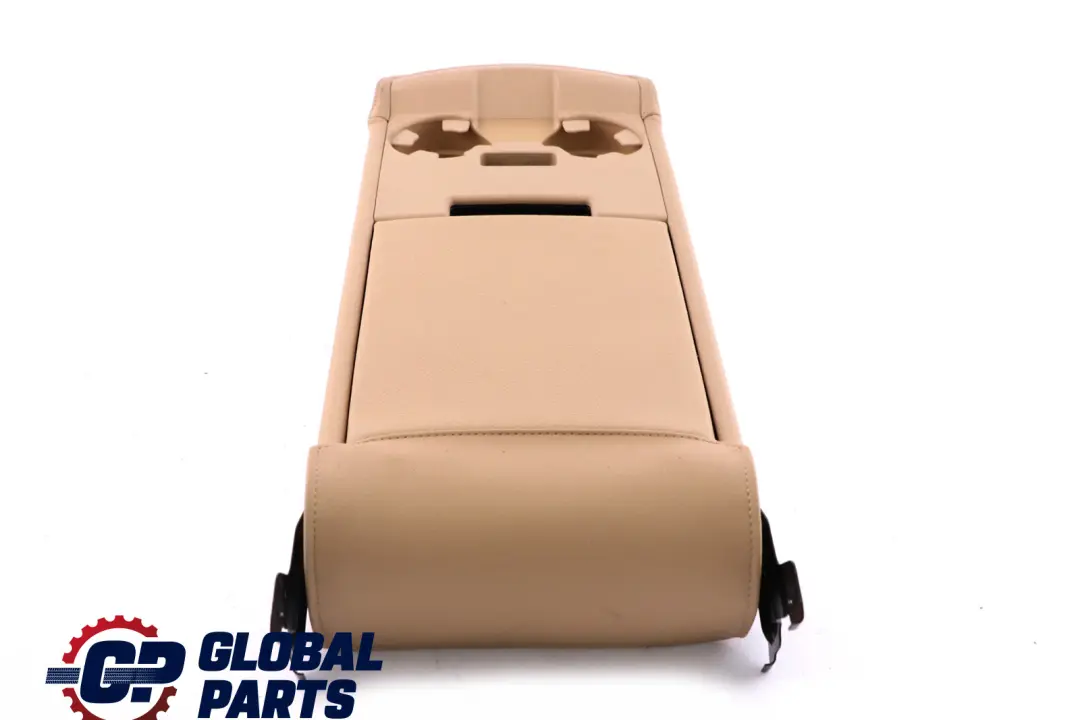 Apoyabrazos Del Asiento Central Trasero Portavasos Dakota Beige para BMW E60 con número de pieza 6988616 BMW E60 Apoyabrazos Del Asiento Central Trasero Portavasos Dakota Beige - SKU 6988616 - Número de pieza 6988616