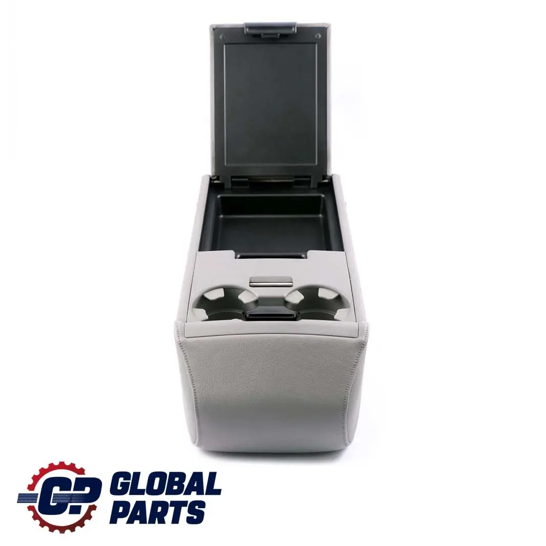 Asiento Trasero Apoyabrazos Estante Portavasos Gris Dakota para BMW E60 con número de pieza 6988617 BMW E60 Asiento Trasero Apoyabrazos Estante Portavasos Gris Dakota - SKU 6988617 - Número de pieza 6988617