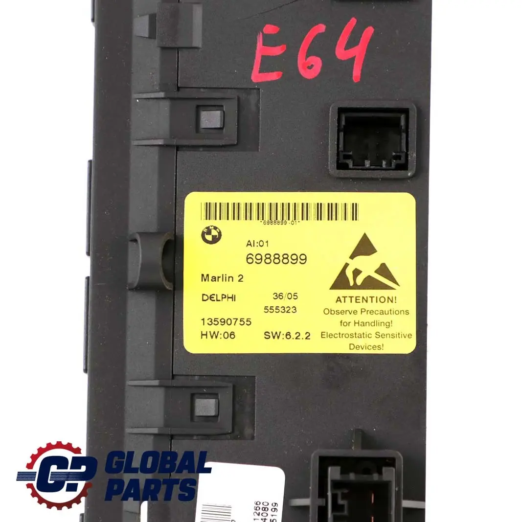 BMW 6 Series E64 Cabrio Convertible Center Console Module Switch Button - SKU 6988899 - Part number 6988899