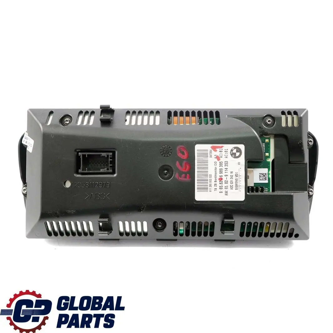 Pantalla De a bordo 6,5" para BMW E60 E63 E64 con número de pieza 6989395 BMW E60 E63 E64 Pantalla De a bordo 6,5" - SKU 6989395-1 - Número de pieza 6989395