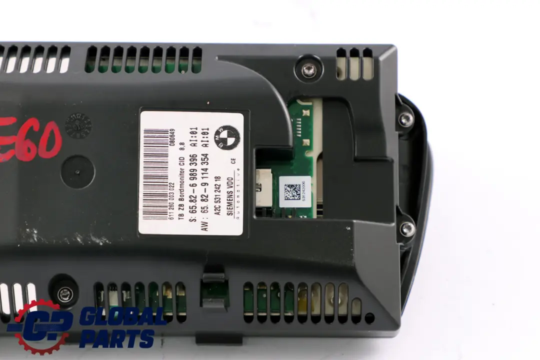 Salpicadero Monitor de a bordo Pantalla 8.8" CCC para BMW Serie 3 5 4 E60 E90 con número de pieza 6989396 BMW Serie 3 5 4 E60 E90 Salpicadero Monitor de a bordo Pantalla 8.8" CCC - SKU 6989396 - Número de pieza 6989396
