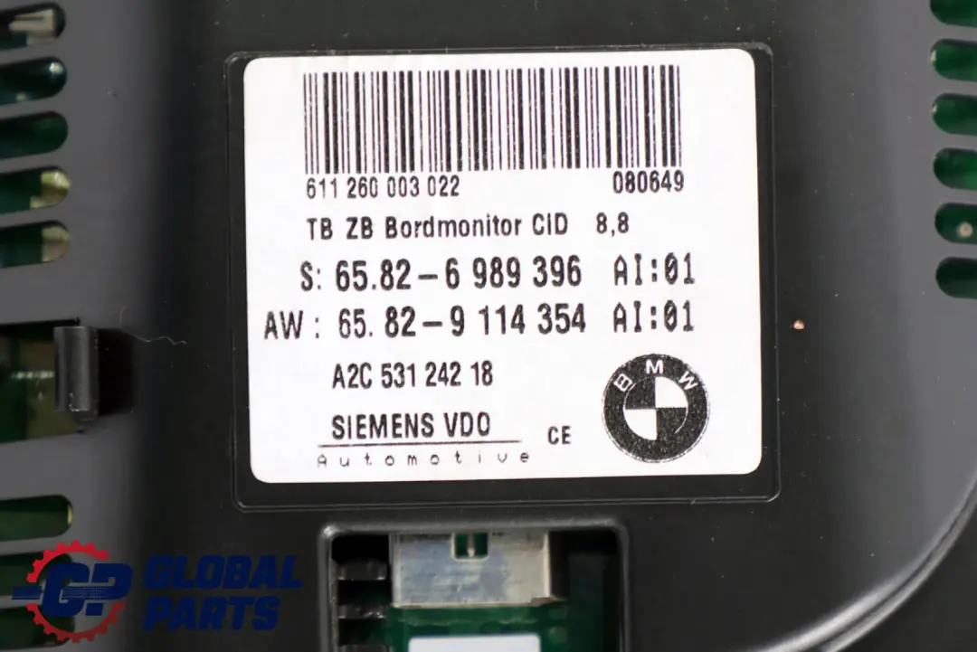 Bordmonitor 8,8"CCC 6582 für BMW 3 5 er E60 E90 mit Teilenummer 6989396 BMW 3 5 er E60 E90 Bordmonitor 8,8"CCC 6582 - SKU 6989396 - Teilenummer 6989396