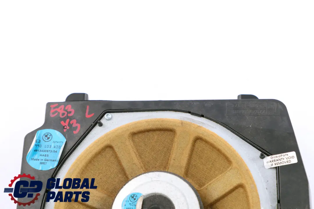 Głośnik Niskotonowy HiFi lewy do BMW E83 X3 o numerze 65136990103 BMW E83 X3 Głośnik Niskotonowy HiFi lewy - SKU 6990103 - Numer Części 65136990103
