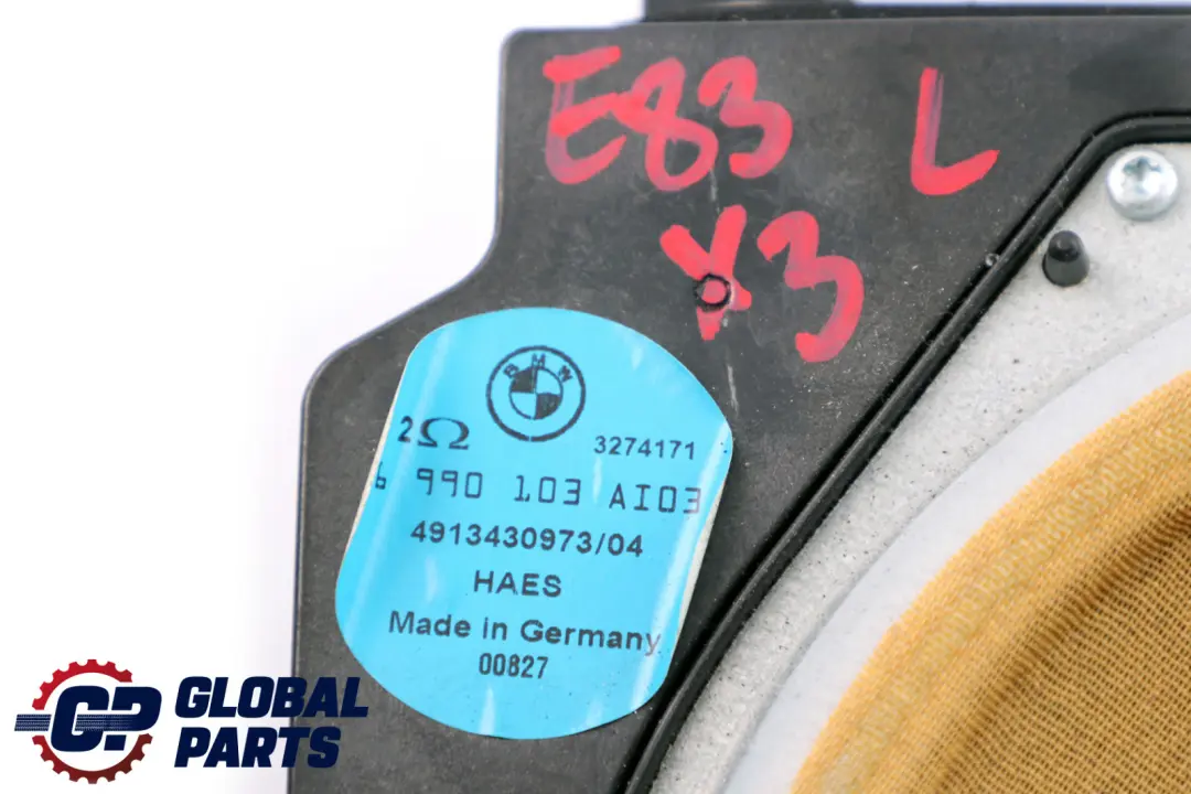 Głośnik Niskotonowy HiFi lewy do BMW E83 X3 o numerze 65136990103 BMW E83 X3 Głośnik Niskotonowy HiFi lewy - SKU 6990103 - Numer Części 65136990103