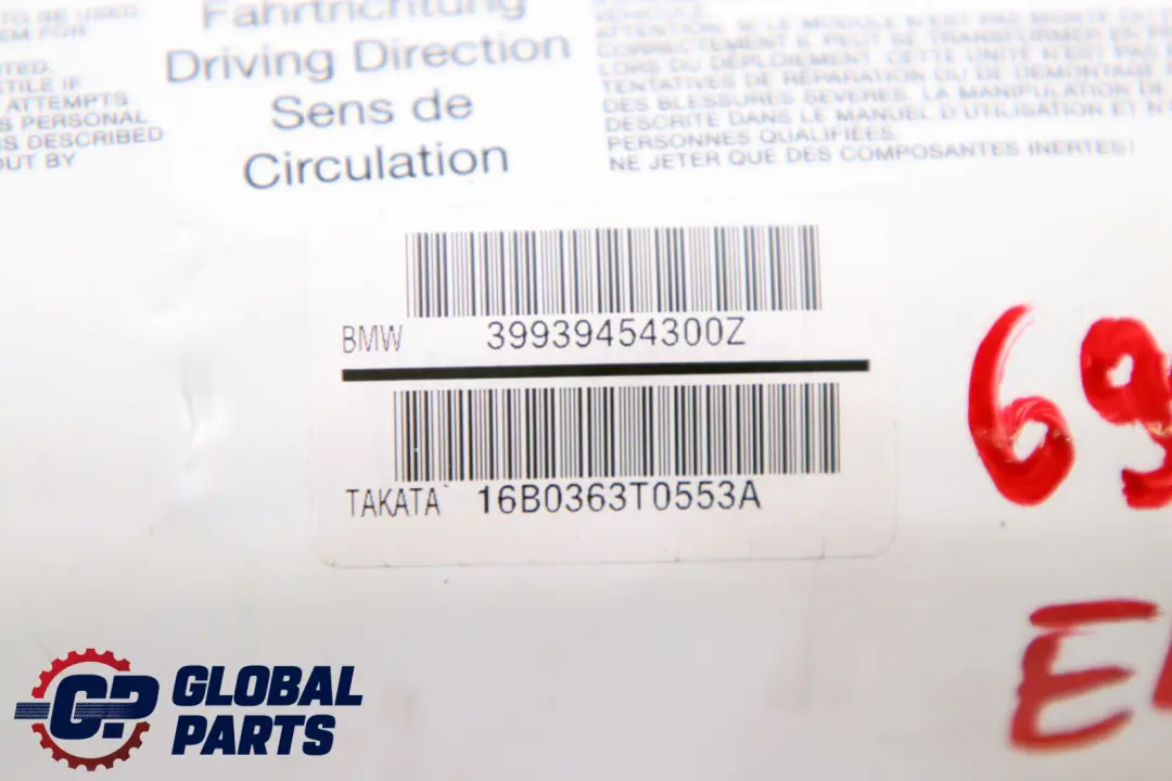 BMW E46 Módulo de Aire Delantero Para el Lado del Pasajero 9394543 - SKU 6998950 - Número de pieza 6998950