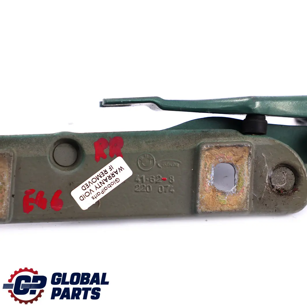 Cerniera Coperchio Baule Posteriore Destro Meergruen Verde Mare 8220074 per BMW E46 con numero di parte 7001560 BMW E46 Cerniera Coperchio Baule Posteriore Destro Meergruen Verde Mare 8220074 - SKU 7001560-MRG - Numero di parte 7001560