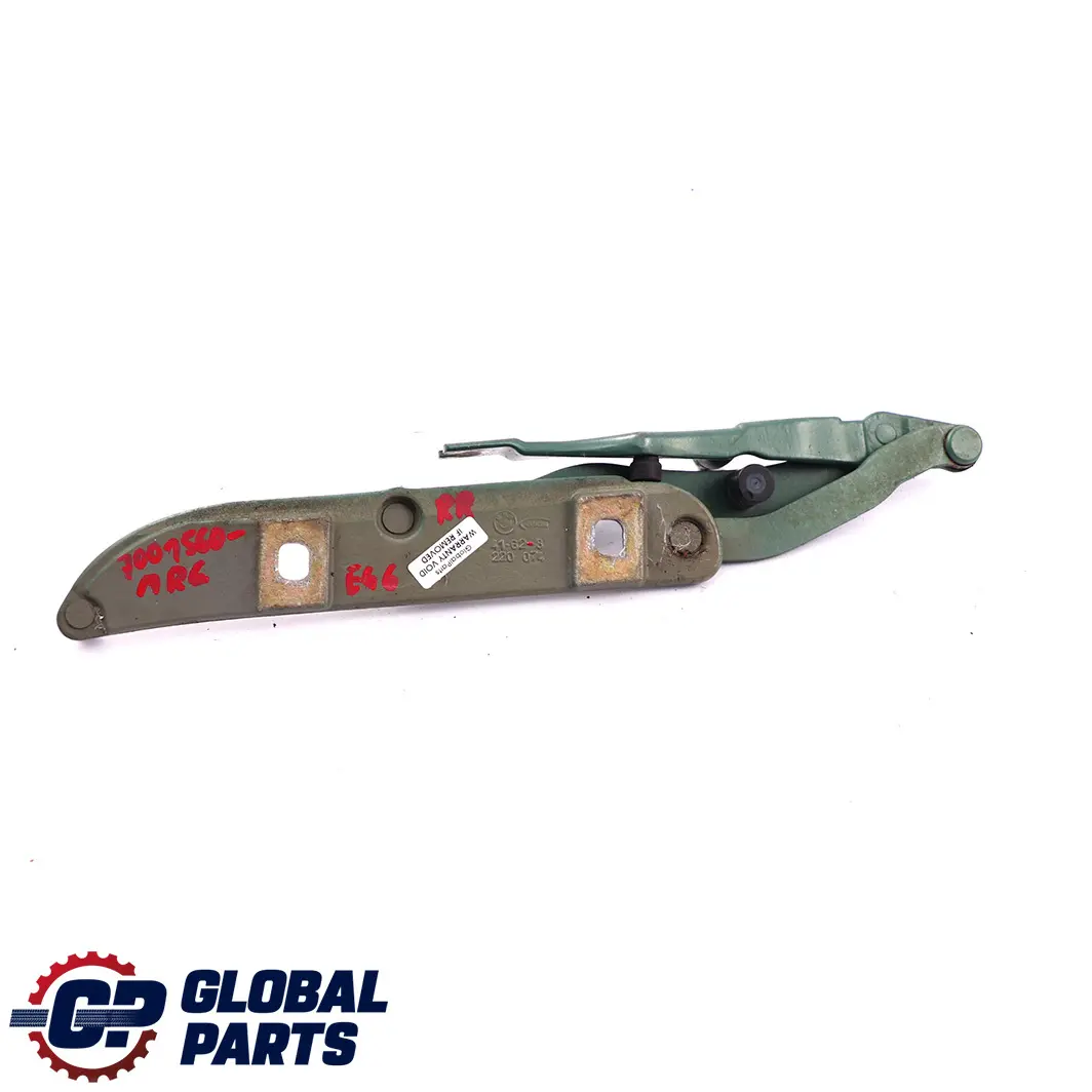 Cerniera Coperchio Baule Posteriore Destro Meergruen Verde Mare 8220074 per BMW E46 con numero di parte 7001560 BMW E46 Cerniera Coperchio Baule Posteriore Destro Meergruen Verde Mare 8220074 - SKU 7001560-MRG - Numero di parte 7001560