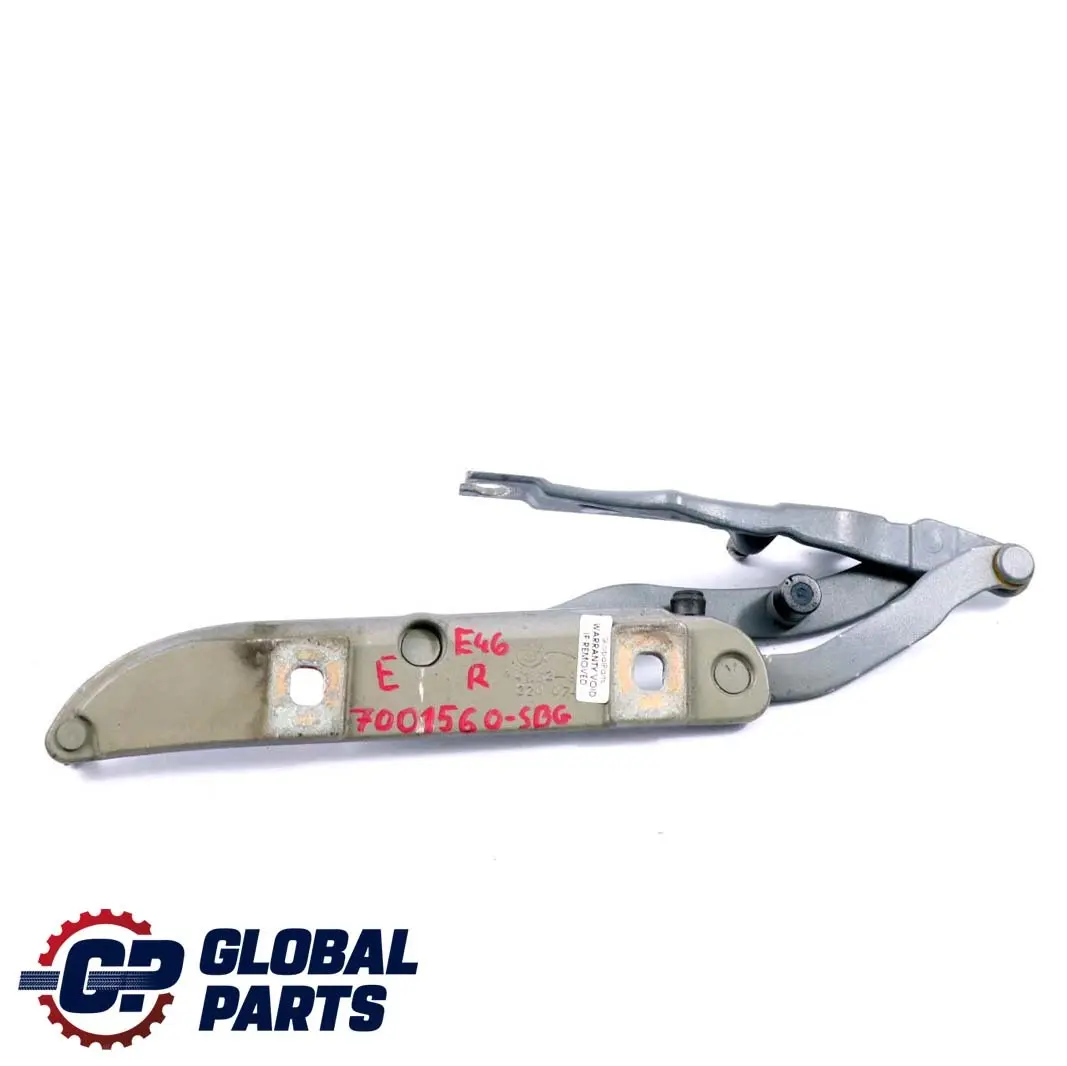 Right O/S Trunk Lid Hinge Silbergrau Silver Grey 8220074 to BMW 3 Series E46 Rear with Part number 7001560 BMW 3 Series E46 Rear Right O/S Trunk Lid Hinge Silbergrau Silver Grey 8220074 - SKU 7001560-SBG - Part number 7001560