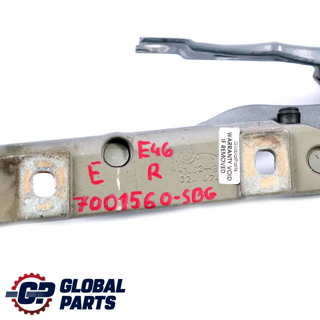 BMW 3 Series E46 Rear Right O/S Trunk Lid Hinge Silbergrau Silver Grey 8220074 - SKU 7001560-SBG - Part number 7001560