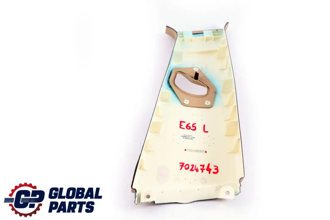 BMW 7 Series E65 Couvre Colonne Centre Haut Gauche B Pilar Trim Cover Beige - SKU 7001979-3 - Numéro de pièce 7024743
