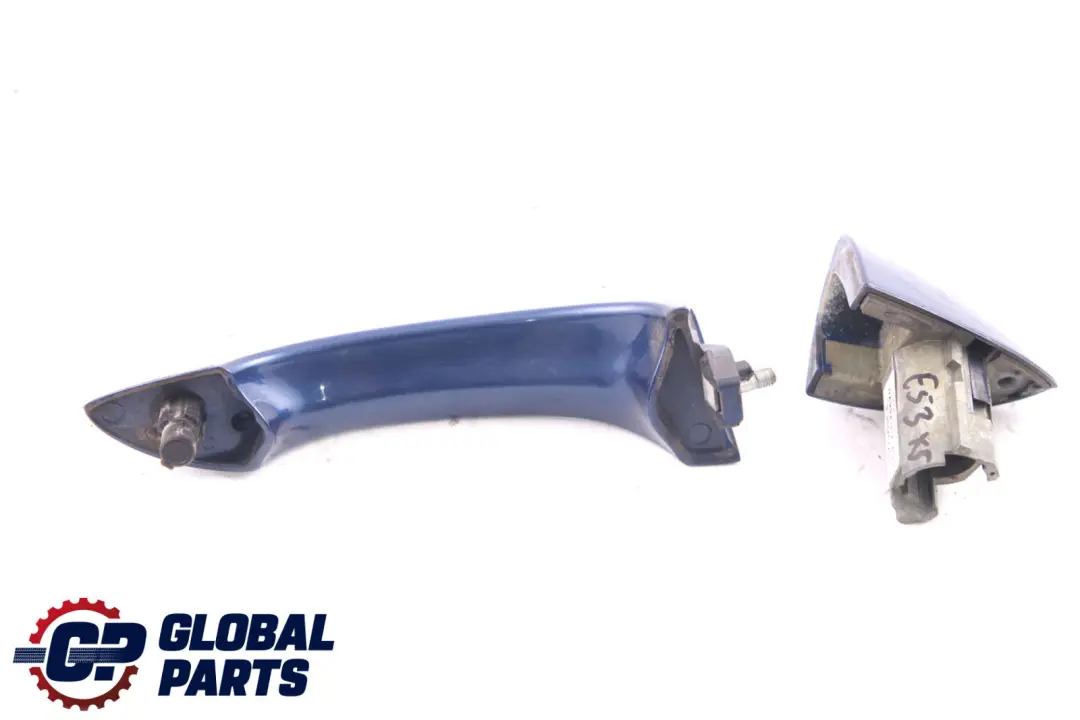 Griffbügel Hinten Links Le Mans Blau Metallic 381 für BMW X5 er 1 E53 mit Teilenummer 7002311 BMW X5 er 1 E53 Griffbügel Hinten Links Le Mans Blau Metallic 381 - SKU 7002311-LMB1 - Teilenummer 7002311
