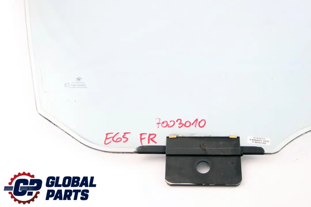 Front Right Door Green Side Window AS2 O/S to BMW 7 Series E65 E66 with Part number 7003010 BMW 7 Series E65 E66 Front Right Door Green Side Window AS2 O/S - SKU 7003010 - Part number 7003010