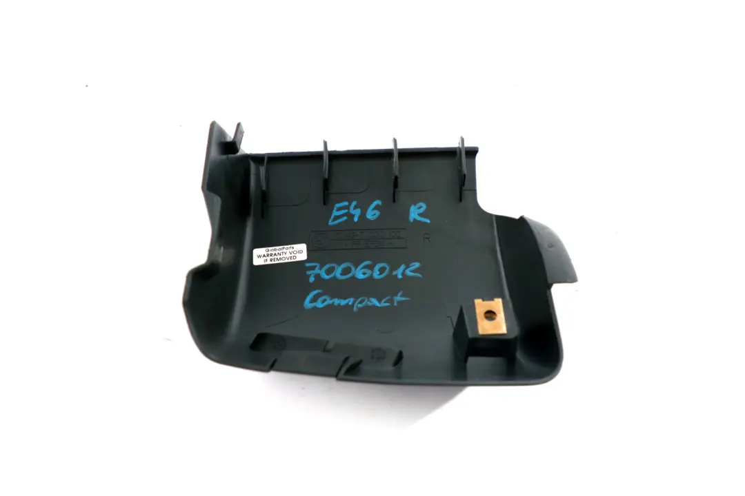 Belt Outlet Guide Tunnel Rear Right O/S to BMW 3 Series E46 Compact Cover with Part number 7000100 BMW 3 Series E46 Compact Cover Belt Outlet Guide Tunnel Rear Right O/S - SKU 7006012 - Part number 7000100