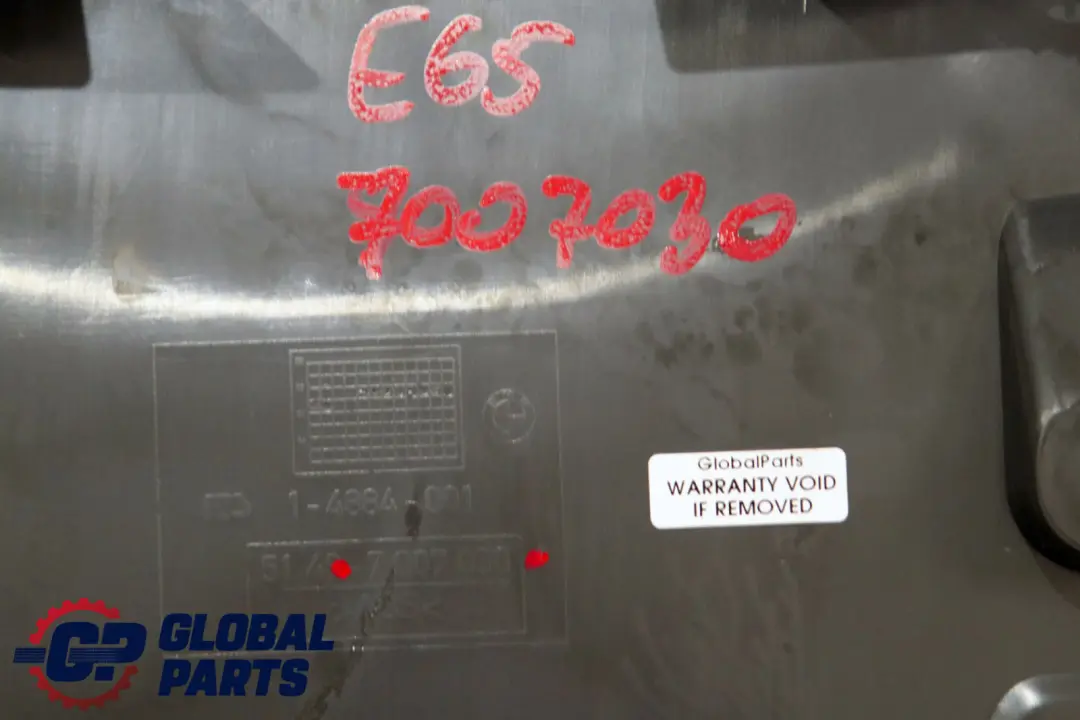 BMW 7 er E65 E66 Verkleidung Heckklappe Unten Basaltgrau Hell - SKU 7007030 - Teilenummer 7007030