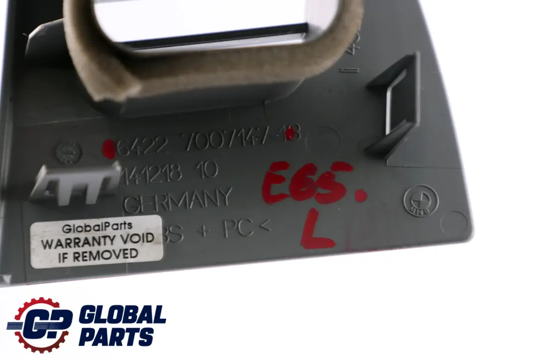 BMW 7 Series E65 E66 E67 Left Dash Trim Air Vent CoverN/S Dark Silver - SKU 7007147 - Part number 7007147