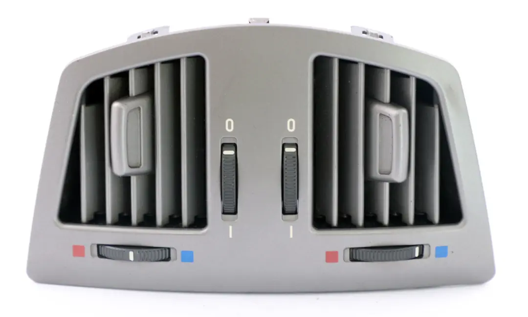 Centre Console Fresh Air Grill Vent Dark Silver to BMW 7 Series E65 E66 E67 Rear with Part number 7007984 BMW 7 Series E65 E66 E67 Rear Centre Console Fresh Air Grill Vent Dark Silver - SKU 7007984 - Part number 7007984