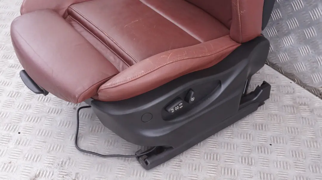 Front Left N/S Passenger Leather Seat Mahagoni Screens to BMW X5 Series E53 Sport with Part number 7008191 BMW X5 Series E53 Sport Front Left N/S Passenger Leather Seat Mahagoni Screens - SKU 7008191-1 - Part number 7008191