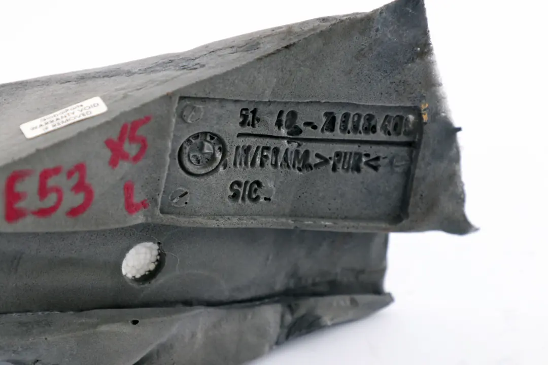 Left N/S Trunk Floor Filler Piece Emergency Wheel to BMW X5 Series E53 Rear with Part number 7008403 BMW X5 Series E53 Rear Left N/S Trunk Floor Filler Piece Emergency Wheel - SKU 7008403 - Part number 7008403