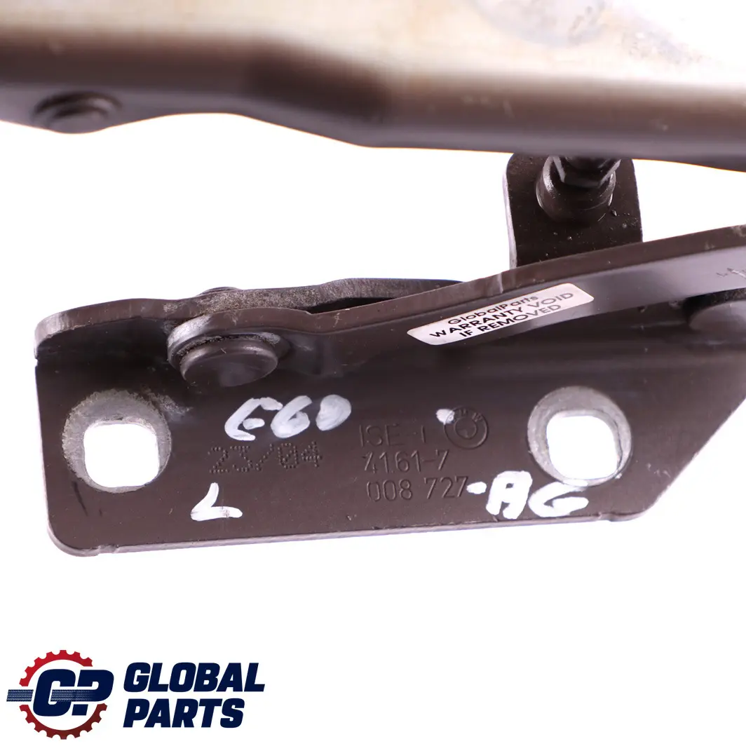 Charnière De Capot Moteur Gauche Amethystgrau Grey A09 pour BMW E60 E61 LCI à propos du numéro de pièce 7008727 BMW E60 E61 LCI Charnière De Capot Moteur Gauche Amethystgrau Grey A09 - SKU 7008727-AG - Numéro de pièce 7008727