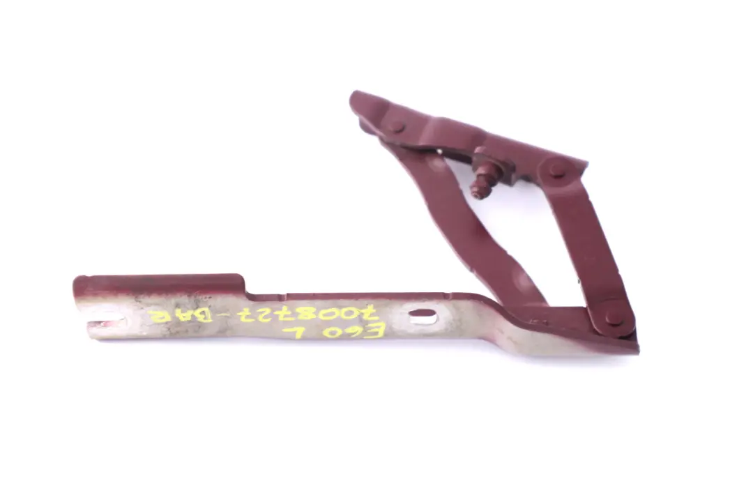 Left Engine Hood Hinge Barbera Red A39 N/S to BMW 5 Series E60 E61 LCI with Part number 7008727 BMW 5 Series E60 E61 LCI Left Engine Hood Hinge Barbera Red A39 N/S - SKU 7008727-BAR - Part number 7008727