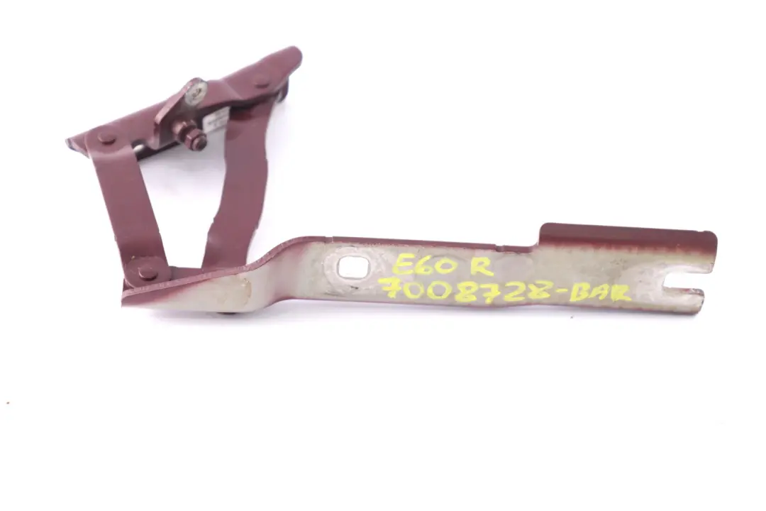 BMW E60 E61 LCI Motor Derecho Capó Bisagra Barbera Rojo A39 - SKU 7008728-BAR - Número de pieza 7008728
