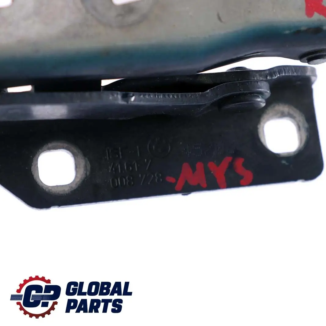 BMW E60 E61 Right O/S Engine Hood Hinge Mysticblau Blue A07 - SKU 7008728-MYS - Part number 7008728