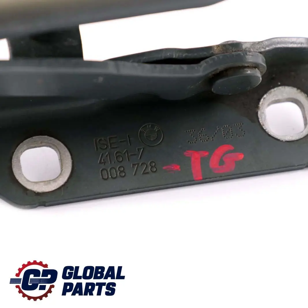 BMW 5 Series E60 E61 Right O/S Engine Hood Hinge Tiefgruen Green A43 - SKU 7008728-TG - Part number 7008728