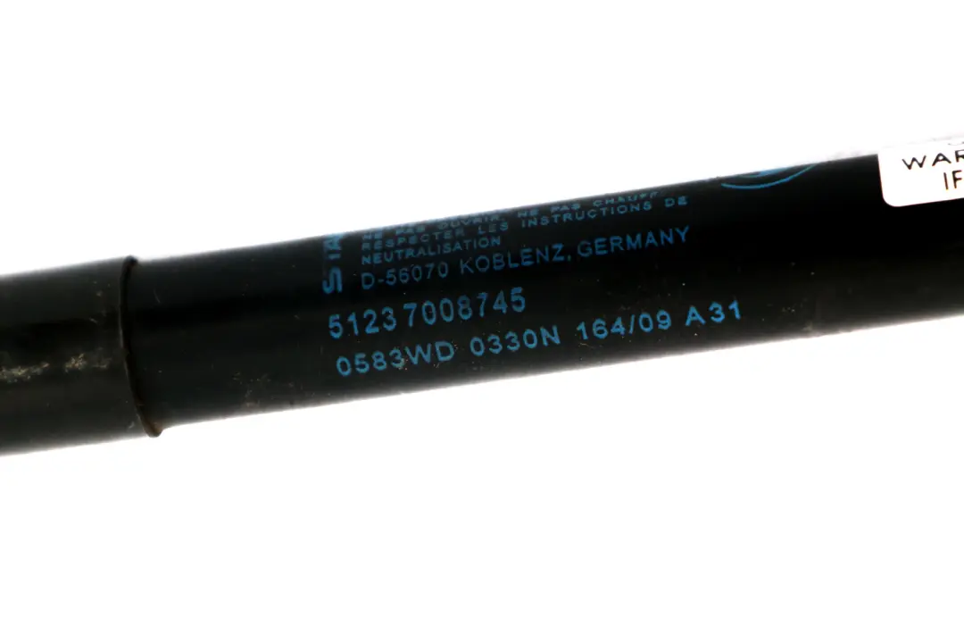 Ressort Pneumatique, Capot Avant 330N pour BMW Serie E60 E60N E61 M5 à propos du numéro de pièce 7008745 BMW Serie E60 E60N E61 M5 Ressort Pneumatique, Capot Avant 330N - SKU 7008745 - Numéro de pièce 7008745