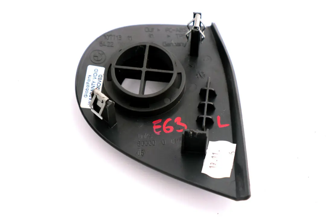 Osłona Kratka Wentylacyjna Drzwi Lewa do BMW E63 E64 o numerze 7009285 BMW E63 E64 Osłona Kratka Wentylacyjna Drzwi Lewa - SKU 7009285 - Numer Części 7009285