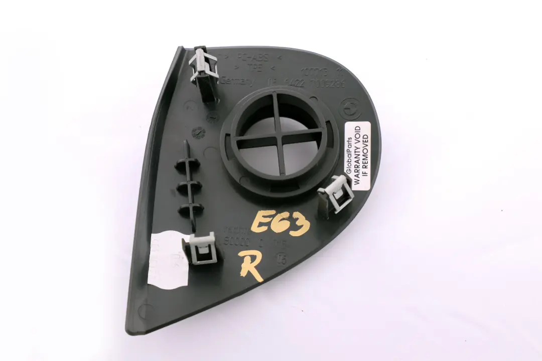 BMW E63 E64 Dashboard O/S Right Nozzle For Door Ventilation Vent - SKU 7009286 - Part number 7009286