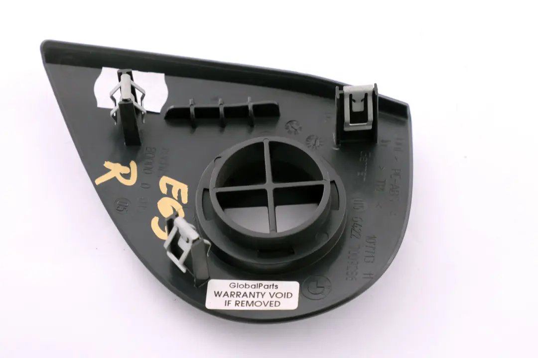 BMW E63 E64 Buse droite de ventilation de porte pour tableau de bord - SKU 7009286 - Numéro de pièce 7009286