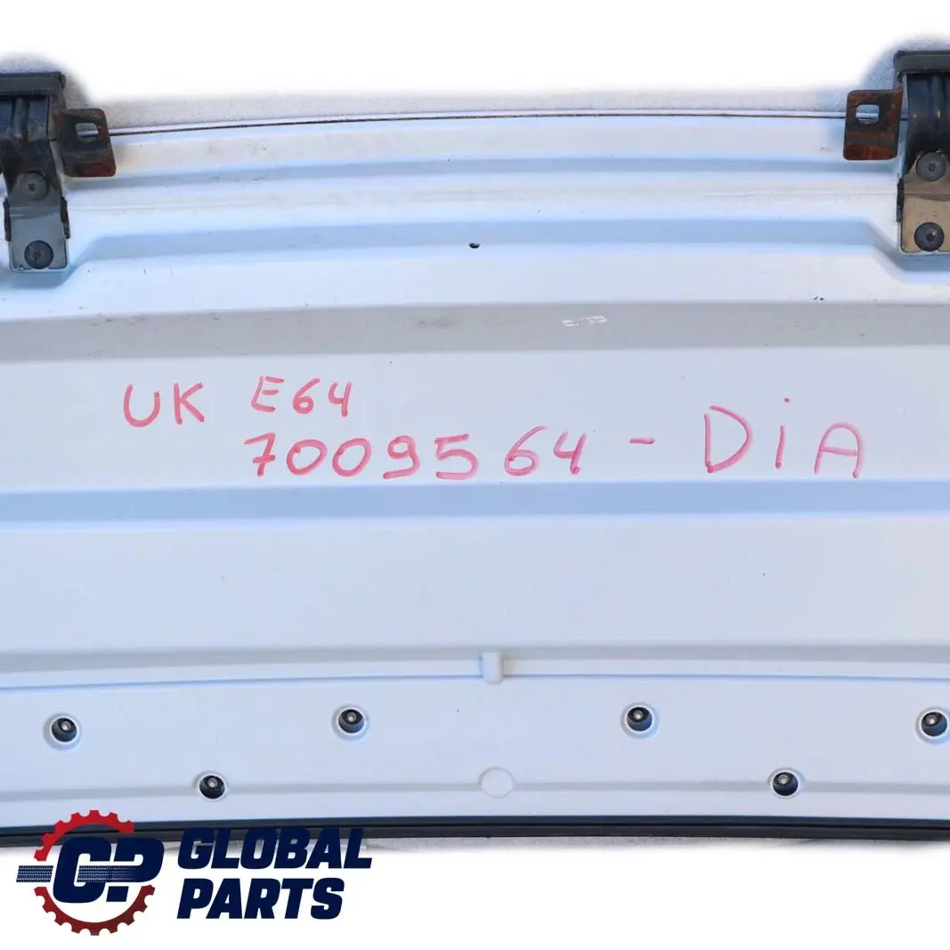 Folding Top Compartment Lid Diamond Metallic - A10 to BMW 6 Series E64 Convertible with Part number 7009564 BMW 6 Series E64 Convertible Folding Top Compartment Lid Diamond Metallic - A10 - SKU 7009564-DIA - Part number 7009564