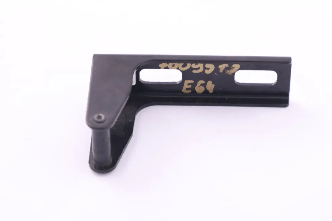 Folding Top Compartment Lid Catch Bracket to BMW 6 Series E64 Cabrio with Part number 7120490 BMW 6 Series E64 Cabrio Folding Top Compartment Lid Catch Bracket - SKU 7009573 - Part number 7120490