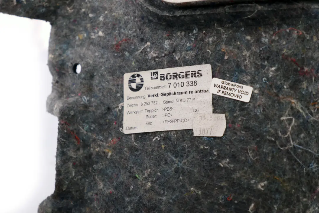 Boot Trunk Right O/S Trim Liner Cover Panel Black to BMW 3 Series E46 with Part number 7010338 BMW 3 Series E46 Boot Trunk Right O/S Trim Liner Cover Panel Black - SKU 7010338 - Part number 7010338