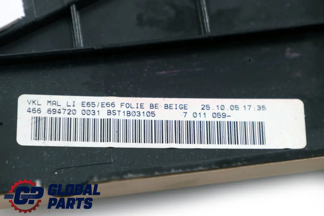 Trim Panel Centre Armrest Left N/S Beige 7002399 to BMW 7 Series E65 E66 with Part number 7011059 BMW 7 Series E65 E66 Trim Panel Centre Armrest Left N/S Beige 7002399 - SKU 7011059 - Part number 7011059