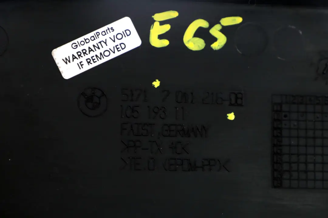 BMW 7 Series E65 E66 Air Duct Front Right O/S Engine Compartment - SKU 7011216 - Part number 7011216